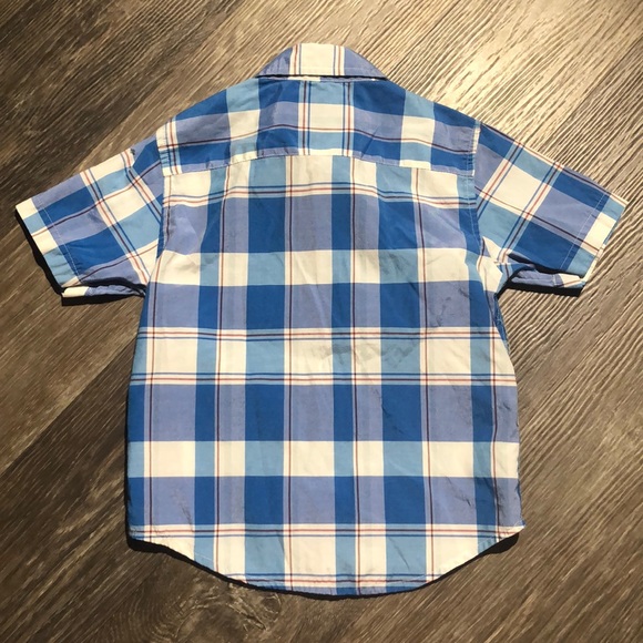 4/$20 Quicksilver Plaid Short Sleeve Button Up Sz3 - Picture 3 of 3
